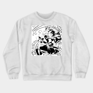 Breath of water by tanjiro kamado in kimetsu no yaiba Crewneck Sweatshirt